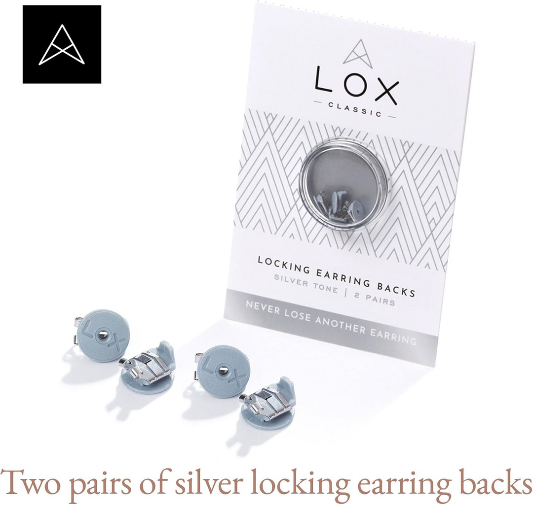 Earring Backings LOX-SILVER (2 pairs)