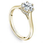 Load image into Gallery viewer, Yellow Gold Hidden Halo Diamond Semi-Mount
