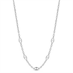 Load image into Gallery viewer, White Sterling Silver Marine Polished Necklace

PENDANT
Dimensions: