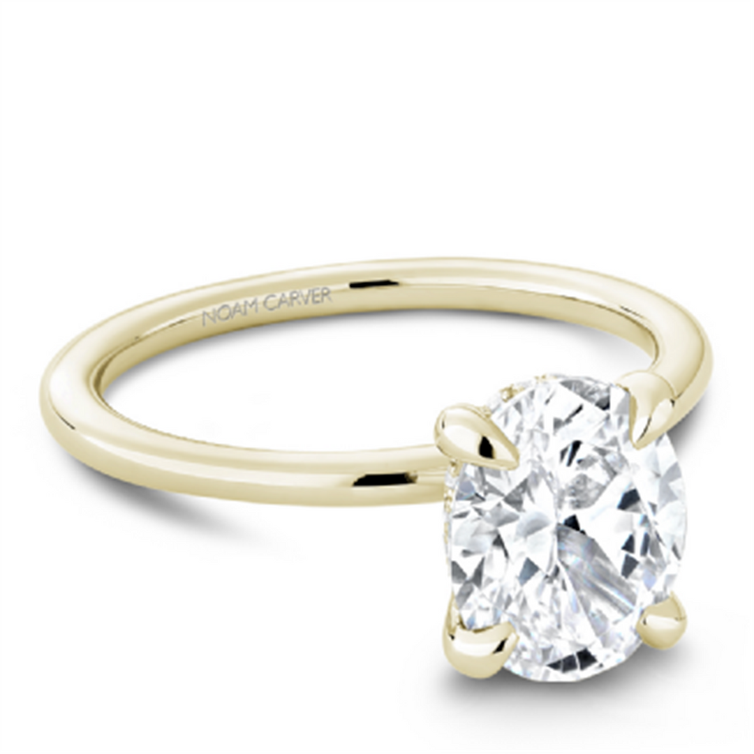 Yellow Gold Solitaire Diamond Semi-Mount