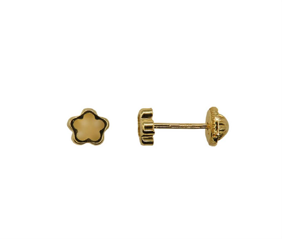 Kid's 10K Yellow Gold Flower Mother of Pearl Stud Earrings

Dimensio