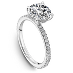 Load image into Gallery viewer, 14K White Gold Side Stones Diamond Engagement Ring Semi-Mount
Fits Ce