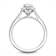 White Gold Halo Diamond Semi-Mount