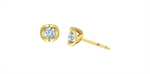 Load image into Gallery viewer, 10K Yellow Gold Tension Set Round Lab Diamonds Stud Earrings
Total Di
