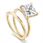 Load image into Gallery viewer, Yellow Gold Hidden Halo Diamond Engagement Ring Semi-Mount
Fits Centr