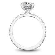 White Gold Side Stones Diamond Semi-Mount