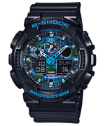 Load image into Gallery viewer, GSHOCK Men&#39;s Resin Analogue/Digital Sport Watch with Blue Camo Dial
