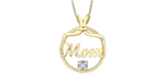 Load image into Gallery viewer, 10K White &amp; Yellow Gold Diamond Mom Pendant Necklace

PENDANT
Total
