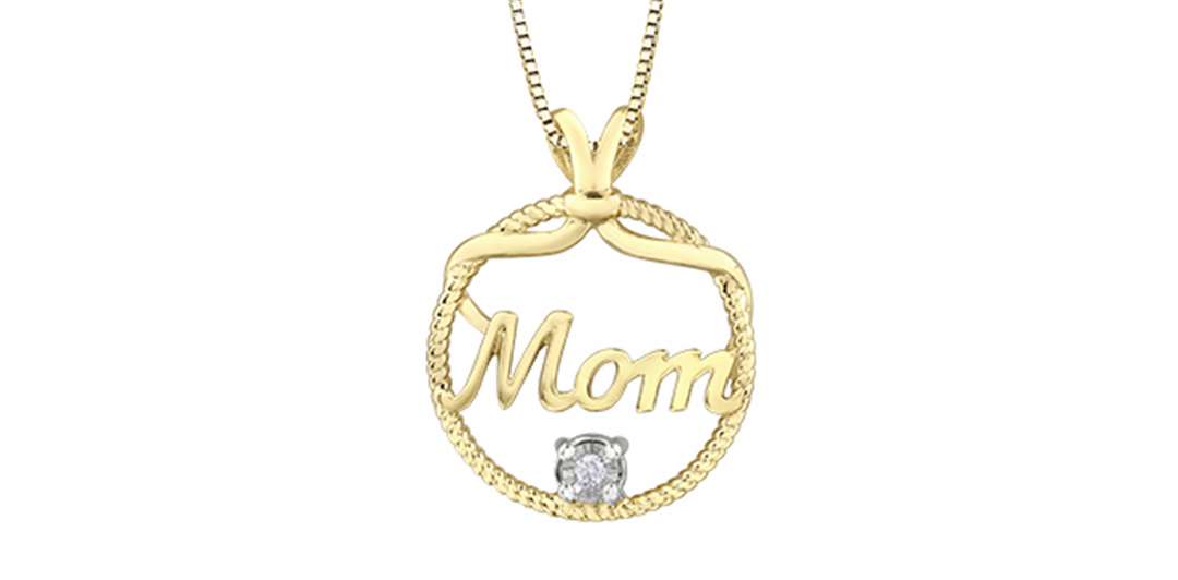 10K White & Yellow Gold Diamond Mom Pendant Necklace

PENDANT
Total