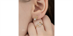 Load image into Gallery viewer, 10K White &amp; Yellow Gold Teardrop Diamonds Stud Earrings
Total Diamond
