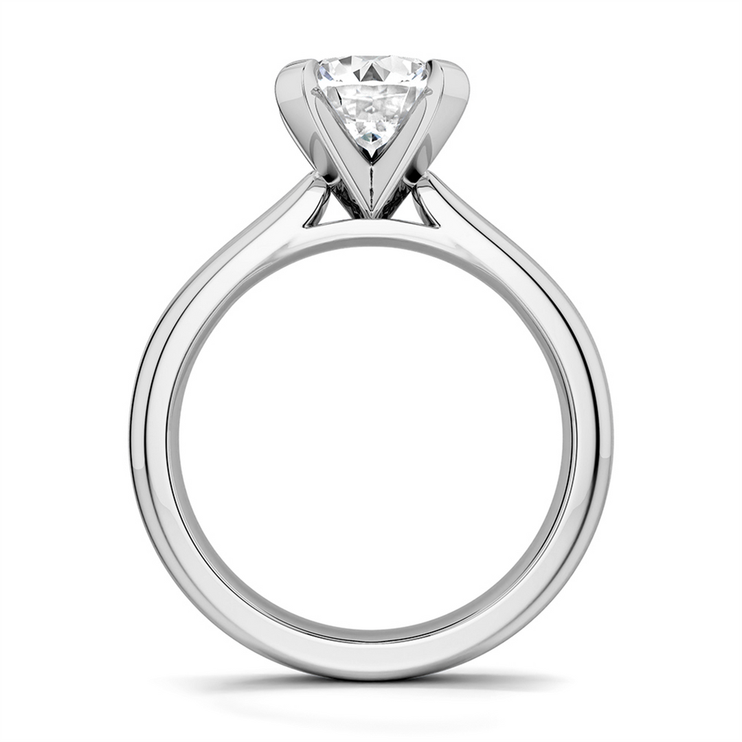 White Gold Solitaire Engagement Ring Mount
Fits Centre: 2.00ct Round