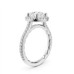 Load image into Gallery viewer, White Gold Halo Diamond Engagement Ring Semi-Mount
Fits Centre: 2.00c
