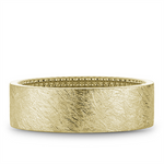Load image into Gallery viewer, Men's Yellow Gold Flat Band with Diamond Brushed Finish