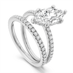 Load image into Gallery viewer, White Gold Side Stones Diamond Engagement Ring Semi-Mount
Fits Centre