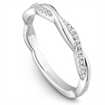 Load image into Gallery viewer, Lady&#39;s White Gold Prong Set Intertwined Diamonds Band
Diamond Shape: Round
