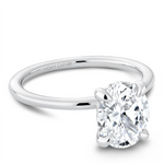 Load image into Gallery viewer, 14K White Gold Hidden Halo Diamond Engagement Ring Semi-Mount
Fits Ce