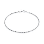 Load image into Gallery viewer, Stainless Steel Rope Anklet 
Length: 9&quot;
Width: 3mm
Finish: Polished
