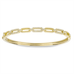 Load image into Gallery viewer, Yellow Gold Vermeil Sterling Silver Paperclip Twist Bangle 
Top Width