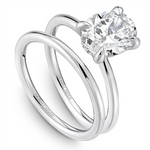 Load image into Gallery viewer, 14K White Gold Hidden Halo Diamond Engagement Ring Semi-Mount
Fits Ce