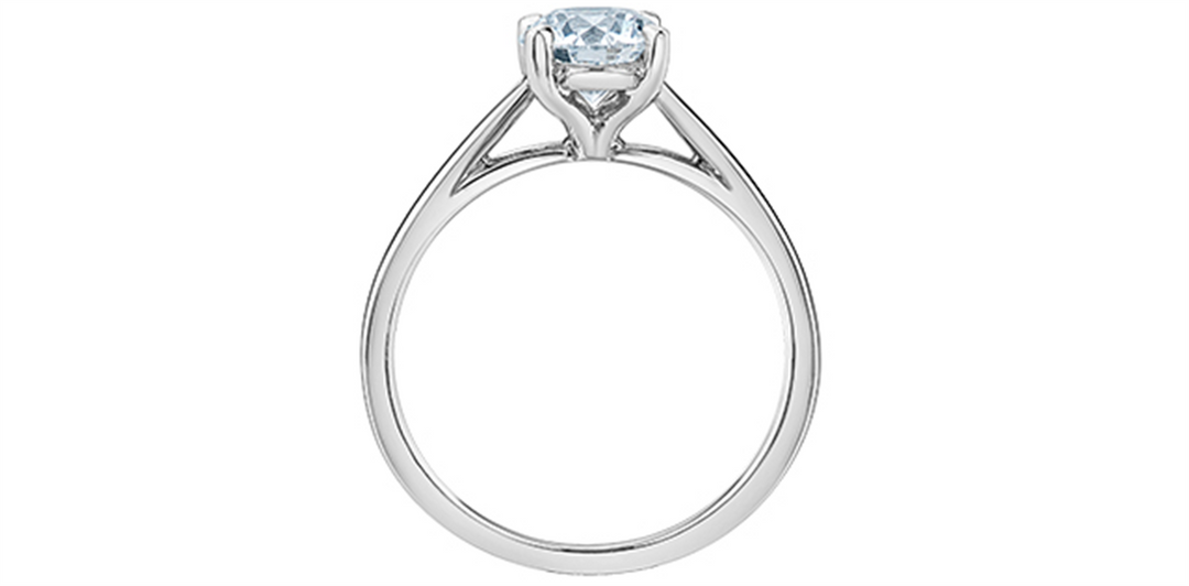 14K White Gold Solitaire Round Lab Diamond Engagement Ring
Centre Sto