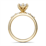 Load image into Gallery viewer, Yellow Gold Side Stones Diamond Engagement Ring Semi-Mount
Fits Centr