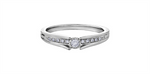 Load image into Gallery viewer, 10K White Gold Side Stones Round Diamond Engagement Ring
