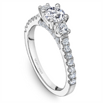 Load image into Gallery viewer, 14K White Gold 3 Stone Round Diamond Engagement Ring
