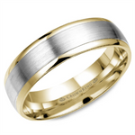 Load image into Gallery viewer, Men&#39;s Yellow &amp; White Gold Flat Band with Satin Finish
