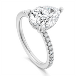 Load image into Gallery viewer, White Gold Side Stones Diamond Engagement Ring Semi-Mount
Fits Centre