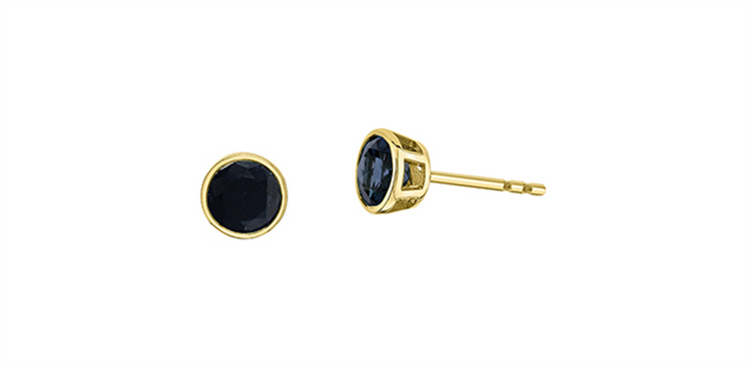 10K Yellow Gold Round Sapphires Stud Earrings
Primary Stone: Round Sa