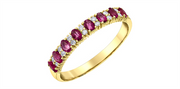 10K Yellow Gold Single Row Rubies and Diamonds Band
Primary Stone: Ov