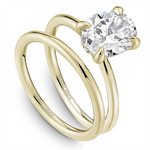 Load image into Gallery viewer, 14K Yellow Gold Hidden Halo Diamond Engagement Ring Semi-Mount
Fits C