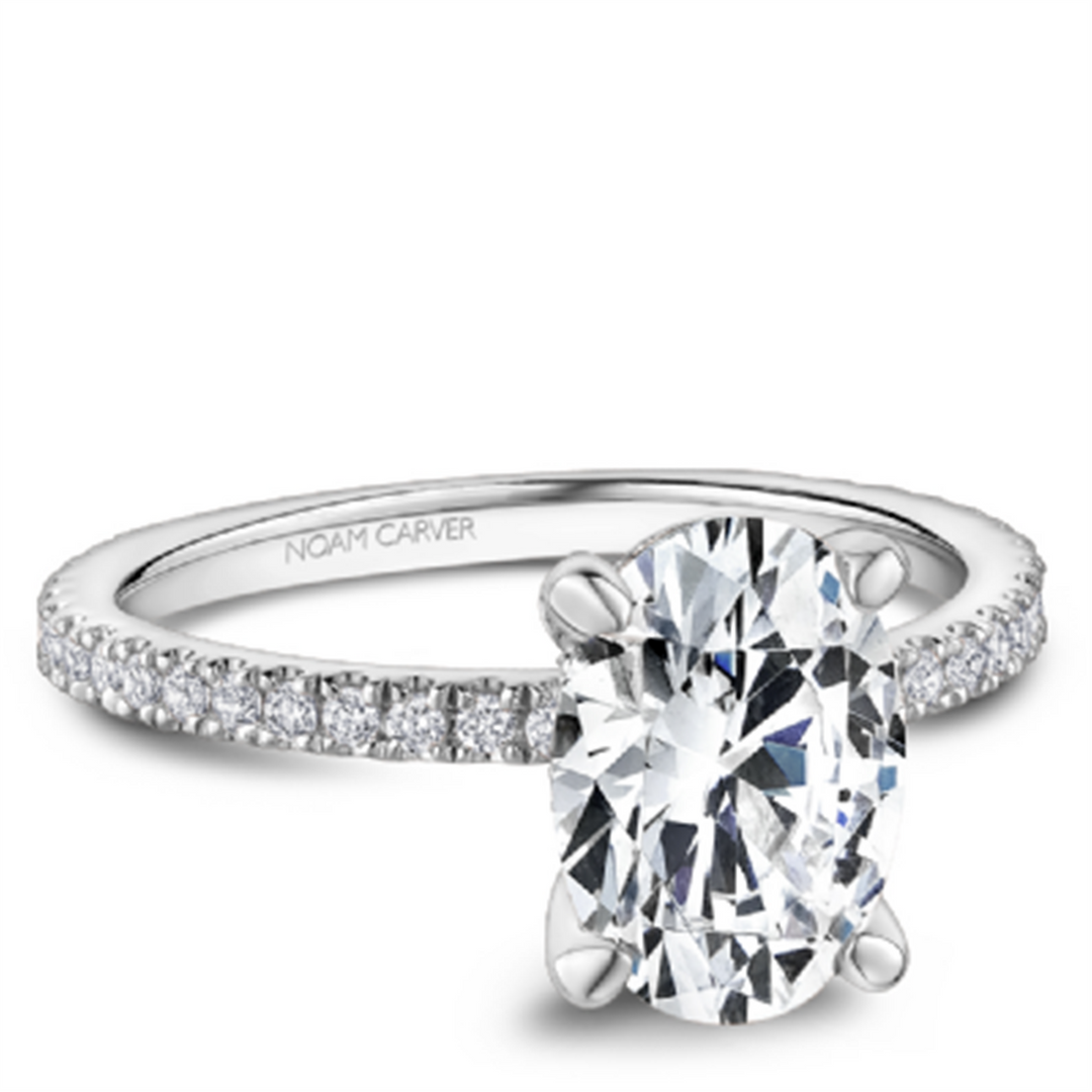 White Gold Side Stones Diamond Semi-Mount