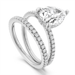 Load image into Gallery viewer, White Gold Side Stones Diamond Engagement Ring Semi-Mount
Fits Centre