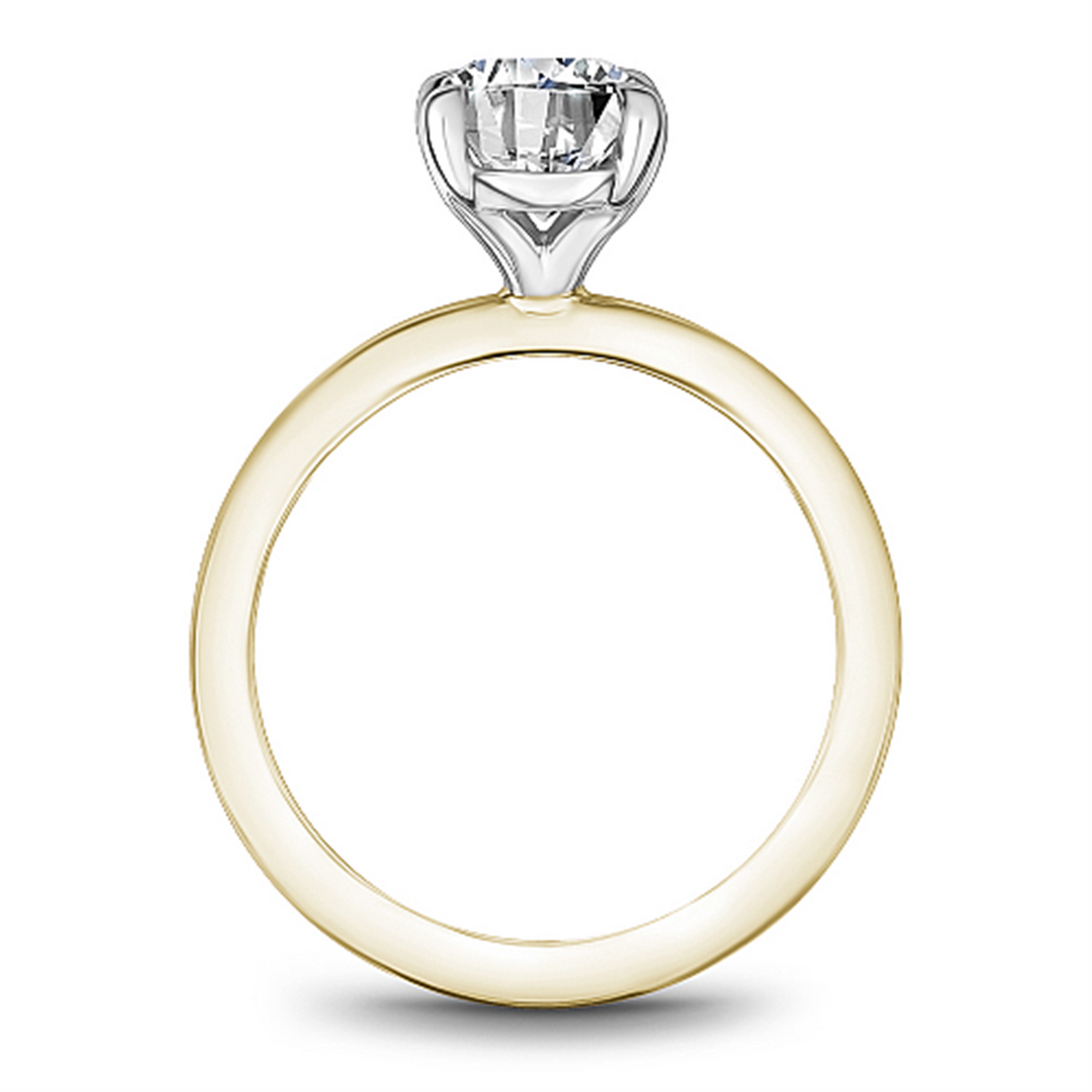 Yellow & White Gold Solitaire Engagement Ring Mount
Fits Centre: 2.00