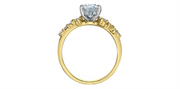 14K Yellow & White Gold Modern Radiant Lab Diamond Engagement Ring
Ce