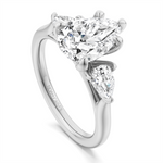 Load image into Gallery viewer, White Gold 3 Stone Diamond Engagement Ring Semi-Mount
Fits Centre: 2.