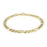 Load image into Gallery viewer, Gold Stainless Steel Figaro Bracelet 
Length: 8.5&quot;
