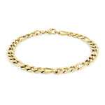 Load image into Gallery viewer, Gold Stainless Steel Figaro Bracelet 
Length: 7.25&quot;
Width: 6mm
Fini
