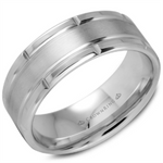 Load image into Gallery viewer, Men&#39;s Gold Bevel Band with Satin Finish
