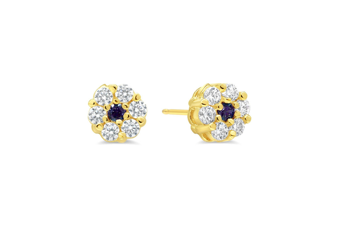 Kid's 14K Yellow Gold Flower Stud Earrings
Collection: Cluster