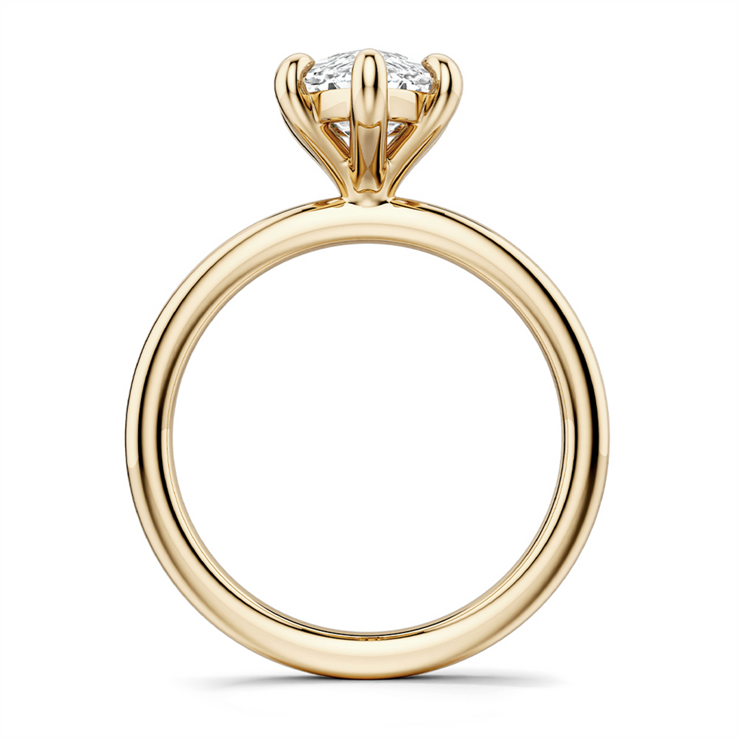 Yellow Gold Solitaire Engagement Ring Mount
Fits Centre: 2.00ct Marqu