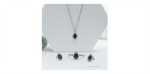 Load image into Gallery viewer, 10K White Gold Halo Sapphires Diamonds Stud Earrings