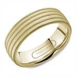 Load image into Gallery viewer, Men's Yellow Gold Carved Band with Sandblast Finish 
Top Width: 7 mm