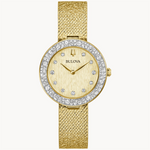 Load image into Gallery viewer, BULOVA Lady&#39;s Stainless Steel Quartz Dress Watch with Gold Dial
Colle
