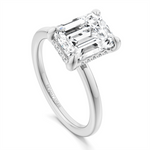 Load image into Gallery viewer, White Gold Hidden Halo Diamond Engagement Ring Semi-Mount
Fits Centre