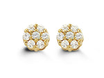 Load image into Gallery viewer, Kid&#39;s 14K Yellow Gold Flower Stud Earrings
Collection: Cluster
