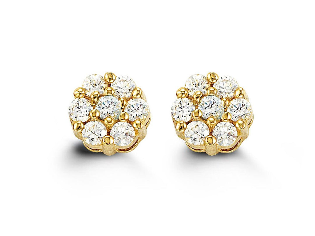 Kid's 14K Yellow Gold Flower Stud Earrings
Collection: Cluster