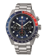 Load image into Gallery viewer, SEIKO Men&#39;s Stainless Steel Solar Chronograph Watch with Blue Dial
