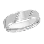 Load image into Gallery viewer, Men&#39;s 10K White Gold Bevel Band with Satin Finish
